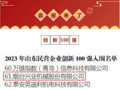 九游会ag(中国区)官方网站荣获2023年山东民营企业创新100强！